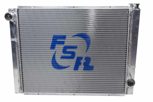 FSR Racing 2619T2 Radiator, 26 in W x 19 in H, Triple Pass, Driver Side Inlet, Passenger Side Outlet, Aluminum, Natural, Each
