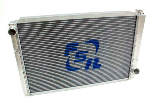 FSR Racing 3119T2 Radiator, 31 in W x 19 in H, Triple Pass, Driver Side Inlet, Passenger Side Outlet, Aluminum, Natural, GM, Each