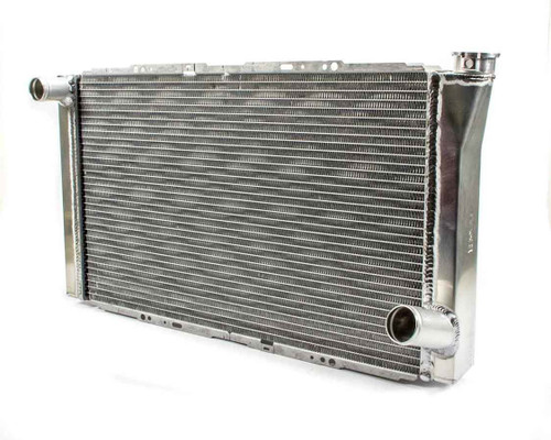 Howe 342AA Radiator, 28.375 in W x 16.250 in H x 3 in D, Driver Side Inlet, Passenger Side Outlet, Aluminum, Natural, Each