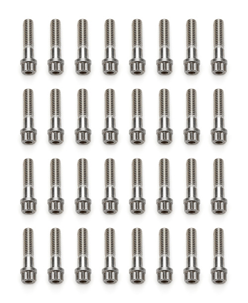 Jesel BLT-21755-32 Bolt, 5/16-18 in Thread, 1-1/4 in Long, 12 Point Head, Nuts Included, Chromoly, Black Oxide, Set of 32