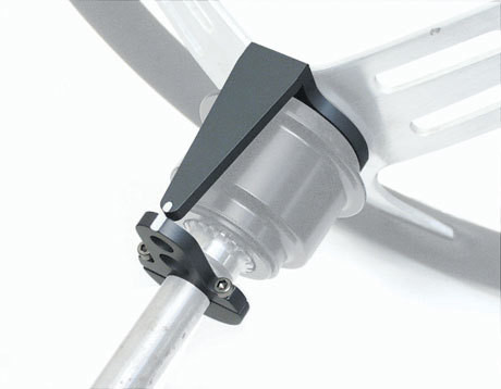 Longacre 56700 Steering Wheel Alignment Indicator, Clamp-On, 3/4 in Steering Shaft, Billet Aluminum, Black Anodized, Kit