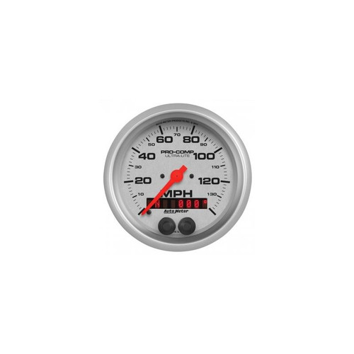 AutoMeter 4480 3-3/8 in. GPS Speedometer, 0-140 MPH, Ultra Lite, Silver