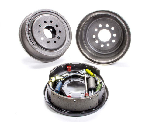 Moser Engineering 6010 Brake System, Rear, 10 in Plain Drum, Backing Plate / Hardware / Shoes Included, Iron, Natural, 5 x 4.5 / 5 x 4.75 in Bolt Pattern, Big Ford / Torino Ends, Kit