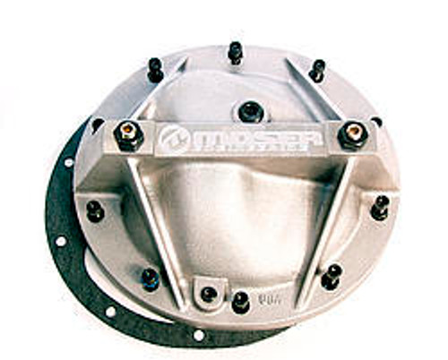 Moser Engineering 7107 Differential Cover, Performance, Gasket / Hardware Included, Aluminum, Natural, GM 8.5 / 8.2 in 10-Bolt, Each