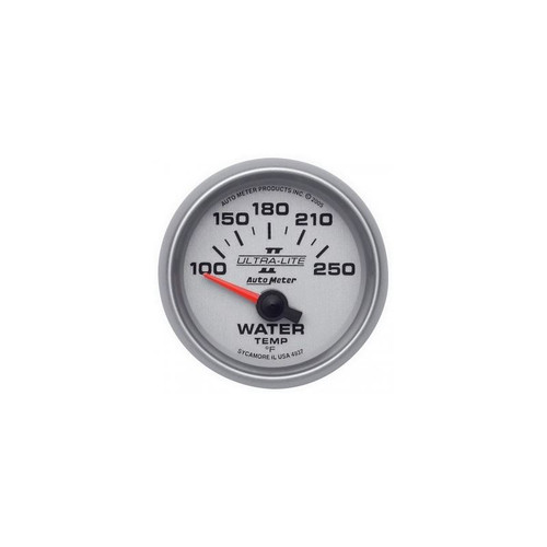 AutoMeter 4937 2-1/16 in. Water Temperature Gauge, 100-250 F, Air-Core, Ultra Lite II, Silver