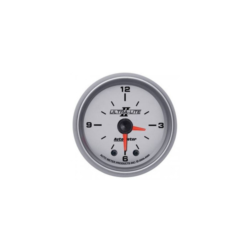 AutoMeter 4985 2-1/16 in. Clock Gauge, 12 Hour, Ultra Lite II, Silver