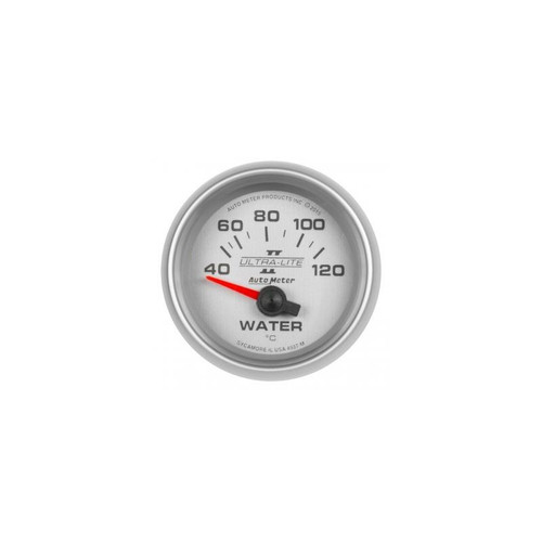 AutoMeter 4937-M 2-1/16 in. Water Temperature Gauge, 40-120 C, Air-Core, Ultra Lite II, Silver