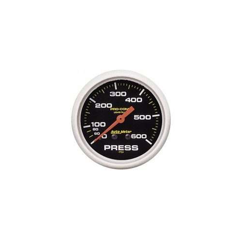 AutoMeter 5425 2-5/8 in. Pressure Gauge, 0-600 PSI, Mechanical, Liquid Filled, Pro Comp, Black