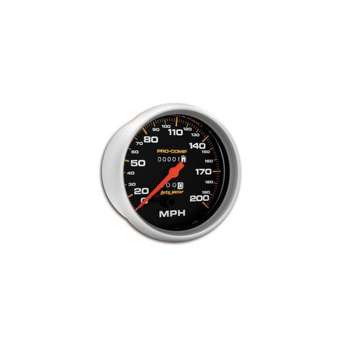 AutoMeter 5156 5 in. Speedometer, 0-200 MPH, Mechanical, Pro Comp, Black