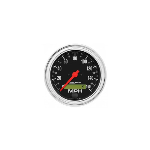 AutoMeter 2489 3-3/8 in. Speedometer, 0-160 MPH, Electric, Traditional Chrome, Black