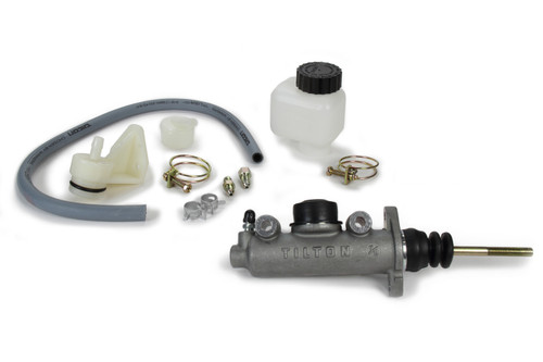 Tilton 74-875U Master Cylinder, 74-Series, 7/8 in Bore, 1.100 in Stroke, Direct / Remote Reservoir, Aluminum, Natural, 2-1/4 in Flange Mount, Kit