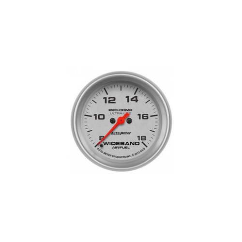 AutoMeter 4479 2-5/8 in. Wideband Air/Fuel Ratio, Analog, 8:1-18:1 AFR, Ultra Lite, Silver