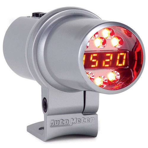 AutoMeter 5344 Pro Shift-Lite, Digital, 2.10 in Dia., Amber LED w/ Silver Case