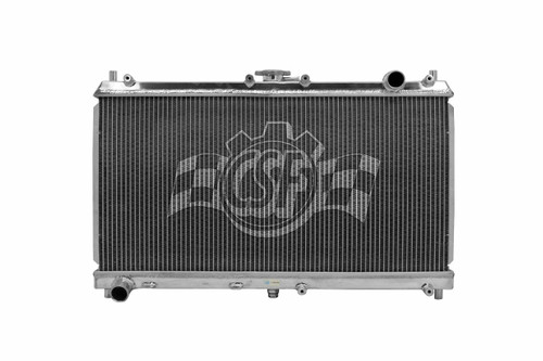 CSF Cooling 2863 Radiator, 26 in W x 2-3/8 in D, Single Pass, Passenger Side Inlet, Driver Side Outlet, Aluminum, Polished, Mazda Miata 1998-2005, Each