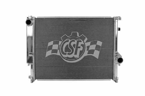 CSF Cooling 3054 Radiator, 21-5/8 in W x 16-15/16 in H x 1-5/8 in D, Driver Side Inlet, Passenger Side Outlet, Aluminum, Polished, BMW 320i / 323 1992-98, Each