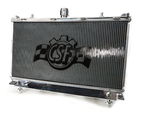 CSF Cooling 7003 Radiator, 30-3/16 in W x 2-3/16 in D, Single Pass, Driver Side Inlet, Passenger Side Outlet, Oil Cooler Included, Aluminum, Polished, Chevy Camaro 2010-12, Each