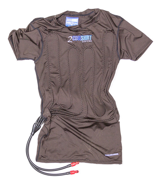 Cool Shirt 1021-2042 Cooling Shirt, 2 CoolShirt, Kink Free Water Tubing, Moisture Wicking Cotton, Compression Style, Short Sleeve, Black, Large, Each