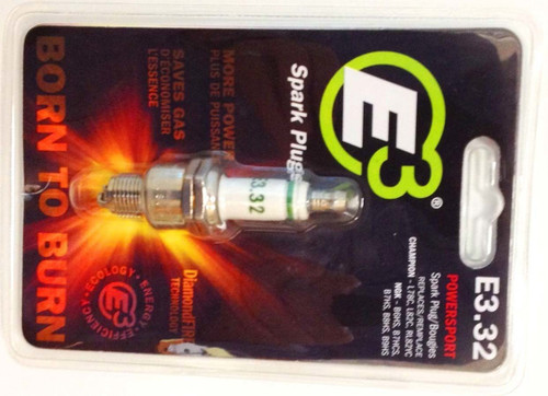 E3 Spark Plugs E3.32 Spark Plug, Diamond Fire, 14 mm Thread, 0.500 in Reach, Gasket Seat, Resistor, Each