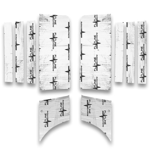 Flatline Barriers TABF2005 Heat and Sound Barrier, Pre-Cut, Doors / Quarter Panels, Aluminum / Foam, Silver / Black, GM F-Body 1967, Kit
