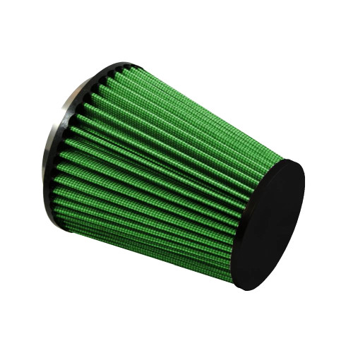 Green Filter 2024 Air Filter Element, Clamp-On, Conical, 5.5 in Diameter Base, 4 in Diameter Top, 6.5 in Tall, 3.5 in Flange, Reusable Cotton, Green, Universal, Each