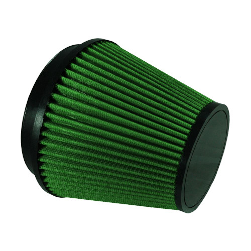 Green Filter 7214 Air Filter Element, Clamp-On, Conical, 7.5 in Diameter Base, 4.75 in Diameter Top, 6.5 in Tall, 6 in Flange, Reusable Cotton, Green, Universal, Each