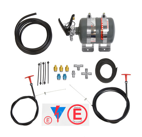 Lifeline USA 106-001-004 Fire Suppression System, Zero 360, Novec 1230, 4 L Bottle, Fittings / Hose / Mount / Pull Cable, Kit