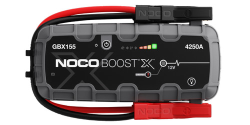 Noco GBX155 Portable Battery, Boost X, Lithium-ion, 4250 Amp, 12V, 2 USB Ports, 24 in Clamp-On Cables Included, Kit