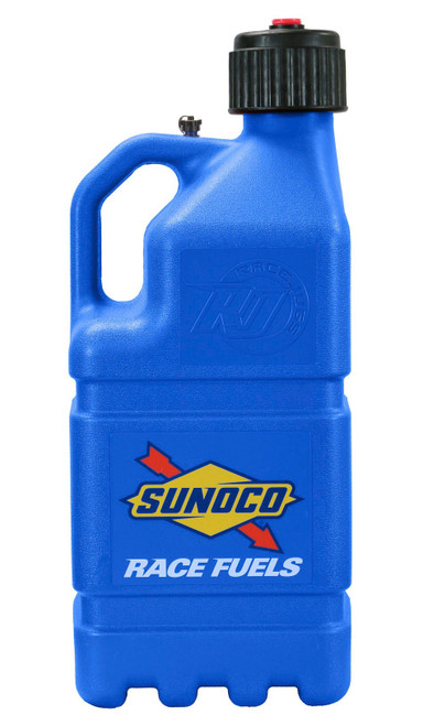 Sunoco Race Jugs R7500BL Utility Jug, Gen 3, 5 gal, 9-1/2 x 9-1/2 x 23 in Tall, O-Ring Seal Cap, Screw-On Vent, Square, Plastic, Blue, Each