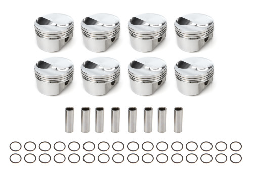 Sportsman Racing Products 338178 Piston, Forged, 4.560 in Bore, 1/16 in x 1/16 in x 3/16 in Ring Grooves, Plus 17.00 cc, Big Block Chevy, Set of 8