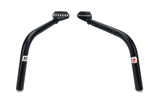 Ti22 Performance TIP6132 Wing Post, Front, Driver / Passenger Side, Chassis to Side Board, Adjustable, 12 in Long, 1 in OD, Chromoly, Black Powder Coat, Sprint Car, Kit