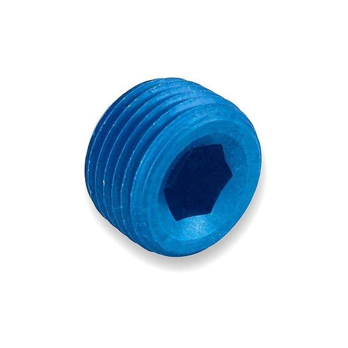 Big End Performance 12534 3/4 in. NPT Allen Socket Pipe Plug, Blue