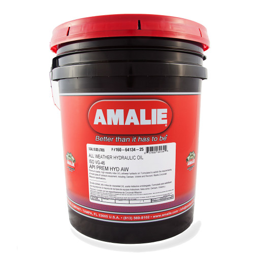 Amalie 160-64134-25 Hydraulic Oil, All Weather, 5 gal Bucket, Each
