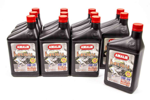 Amalie 160-71066-56 Motor Oil, Imperial Turbo, 5W30, Semi-Synthetic, 1 qt Bottle, Set of 12