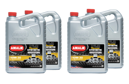 Amalie 160-79177-36 Motor Oil, XLO Ultimate, 10W30, Semi-Synthetic, 1 gal Jug, Set of 4