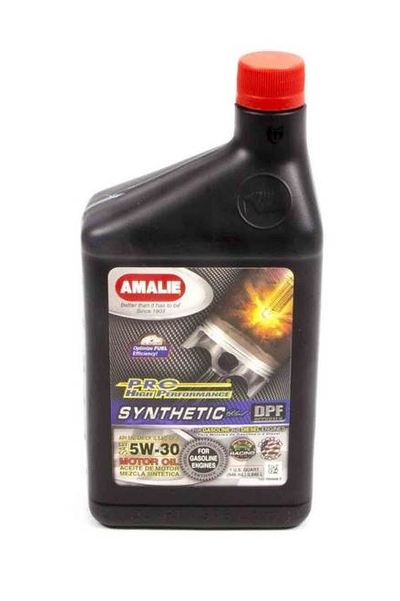 Amalie AMA75666-56 Motor Oil, Pro High Performance, 5W30, Semi-Synthetic, 1 qt Bottle, Each