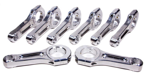 Bill Miller Engineering R396400 Connecting Rod, I Beam, 6.535 in Long, Bushed, 7/16 in Cap Screws, Forged Aluminum, Big Block Chevy, Set of 8