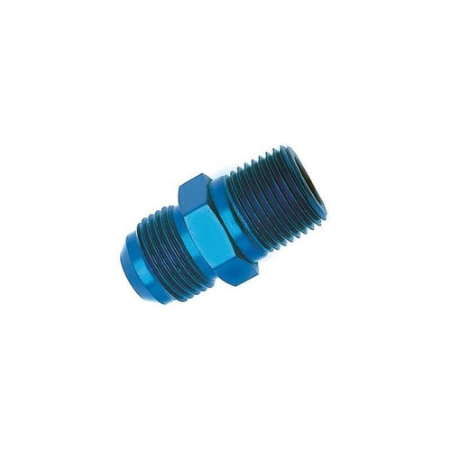Big End 12616 Fitting -06 AN to 1/8 in NPT, Straight, Aluminum, Blue