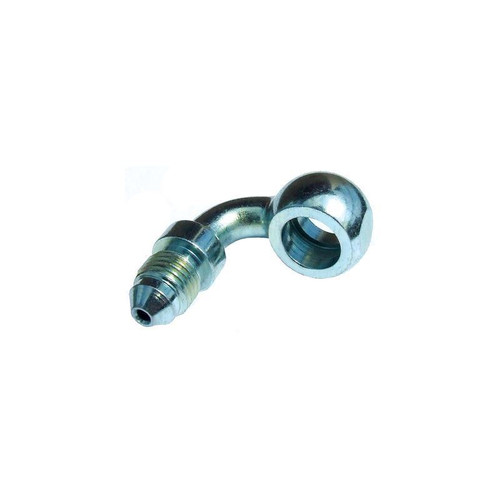 Big End 22012 Banjo Fitting, -3 AN Male to 10 mm, 90 Degree, Stainless Steel, Each