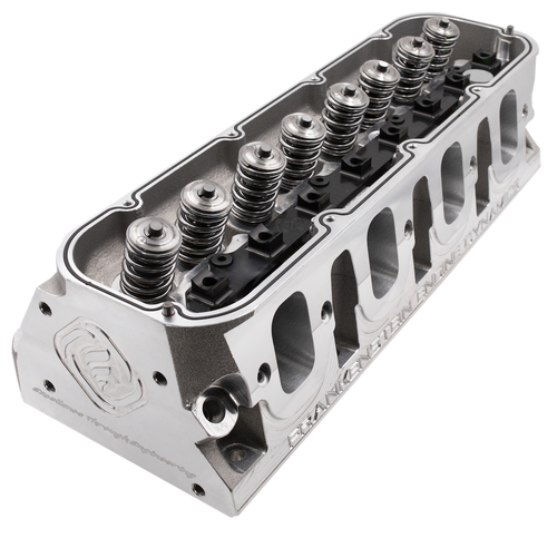 Frankenstein Engine Dynamics 116111 Cylinder Head, F710, Assembled, 2.250 / 1.615 in Valve, 287 cc Intake, 66 cc Chamber, Black Valve Covers Included, Aluminum, LS7, GM LS-Series, Each