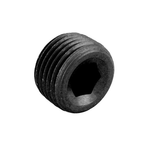 Big End Performance 14514 1/4 in. NPT Allen Socket Pipe Plug, Black