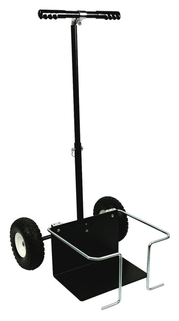 Flo-Fast 60605 Utility Jug Cart, Telescoping Handle, Steel, Black Powder Coat, 15 Gallon Jugs, Each