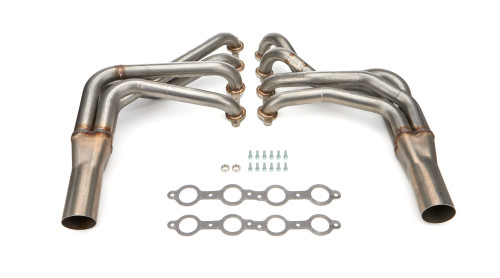 Hedman 45947 Headers, Long Tube, 1-7/8 in Primary, 3 in Collector, Stainless, Natural, GM LS-Series, Chevy Corvette 1963-82, Pair
