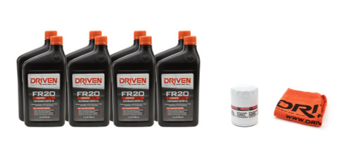 Driven Racing Oil 20821K Motor Oil, FR20, 5W20, Synthetic, Oil Filter Included, 1 qt Bottle, Ford Mustang 2011-15, Set of 8