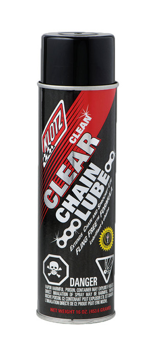 Klotz Synthetic Lubricants KLOKL-611 Chain Lube, Clean and Clear, Conventional, 16 oz Aerosol, Each