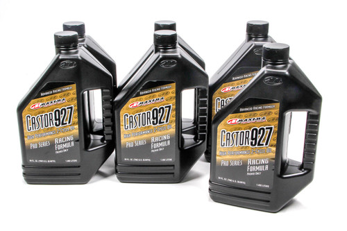 Maxima Racing Oils 23964 2 Stroke Oil, Castor 927, Conventional, 1/2 gal Bottle, Set of 6