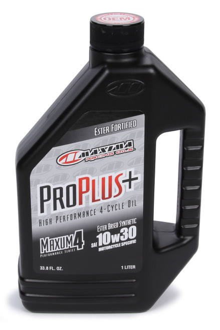 Maxima Racing Oils 30-01901S Motor Oil, Pro Plus, 10W30, Synthetic, 1 L Bottle, Each