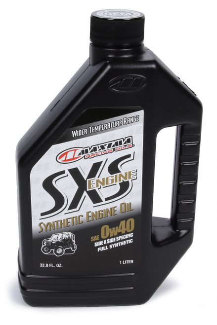 Maxima Racing Oils 30-12901S Motor Oil, SXS Engine, 0W40, Synthetic, 1 L Bottle, Each