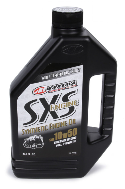 Maxima Racing Oils 30-21901S Motor Oil, SXS Engine, 10W50, Synthetic, 1 L Bottle, Each