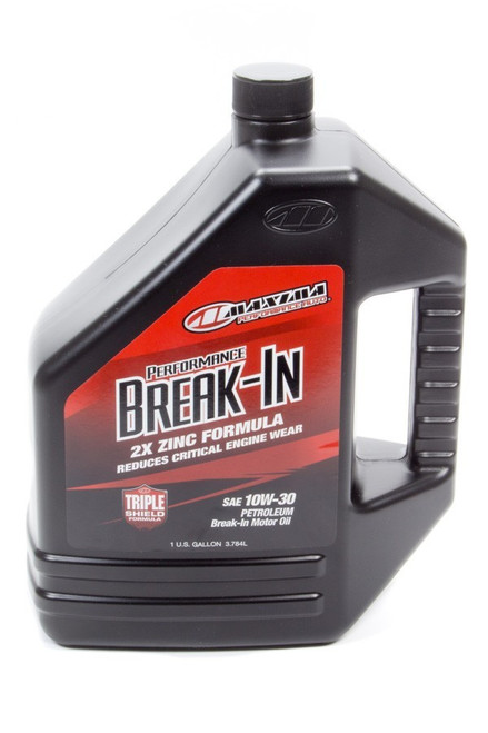 Maxima Racing Oils 39-109128S Motor Oil, Performance Break-In, High Zinc, 10W30, Conventional, 1 gal Bottle, Each