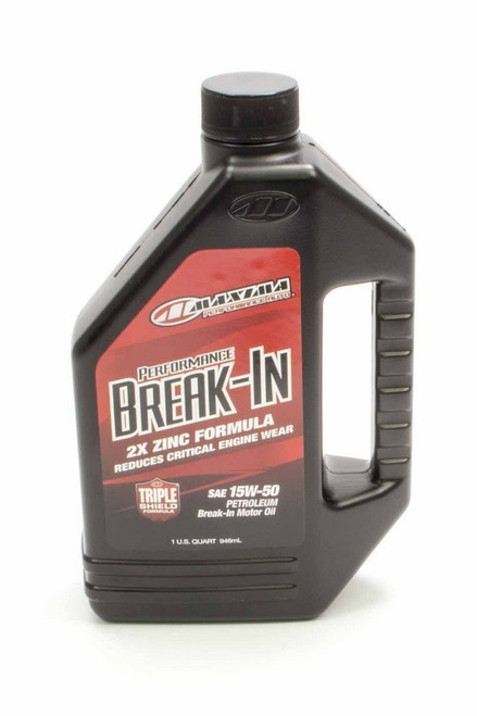 Maxima Racing Oils 39-11901S Motor Oil, Break-In, High Zinc, 15W50, Conventional, 1 qt Bottle, Each